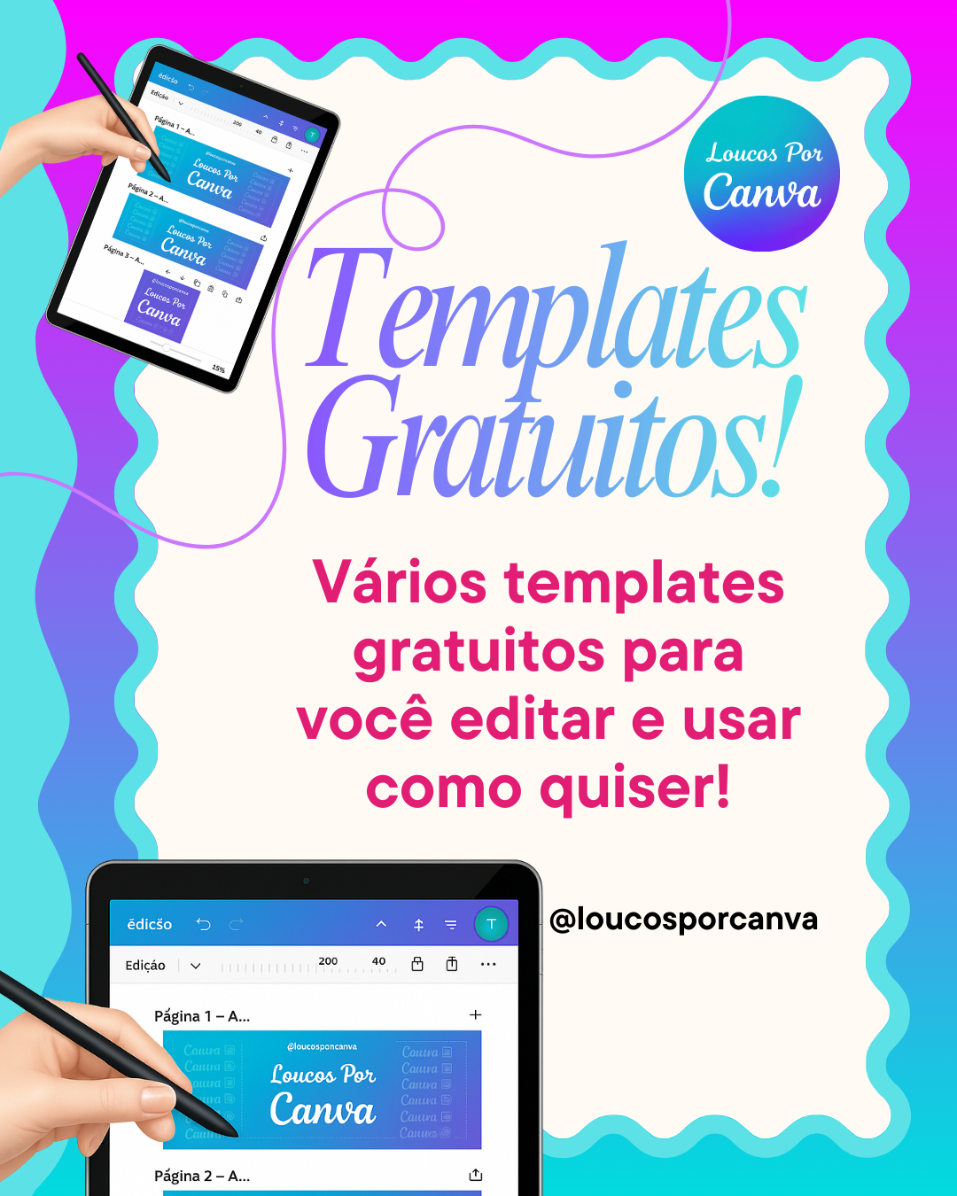Pack Gratuito 3 - Templates exclusivos Canva grátis